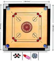 ROSE Best medium carrom board 26 inch with coins and powder 3.81 cm Carrom Board