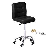 Da URBAN® Cadbury Height Adjustable Bar Stool Chair with Wheels (Black) (Set of 2)