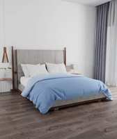 PORTICO NEW YORK Solid Double Comforter (Microfiber, Blue)