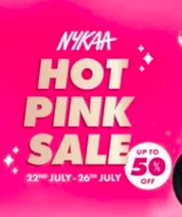 Nykaa Hot Pink Sale (22nd to 26th July) - Upto 50% off on brands like Maybelline, Lakme, Loreal , Mamaearth , Faces Canada