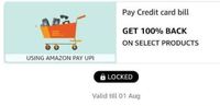 [Account Specific] Amazon : Pay 5000₹ Credit Card Bill & Unlock 100% Cashback Upto 300₹ On Shopping.