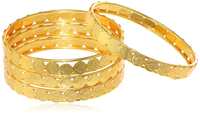 10% Coupon - Sukkhi Glamorous Temple Jewellery Gold Plated Coin Bangles Set of 4