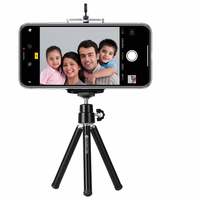 Everycom Mini Tripod with Mount Compatible with All Mobile Phones and Digital Camera - Black / silver