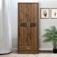 @Home by nilkamal Leaf Engineered Wood 2 Door Wardrobe  (Finish Color - Wenge, Knock Down)