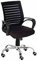 Da URBAN® Boom 6 Medium Back Office Revolving Chair (Dark Black) (1PC)