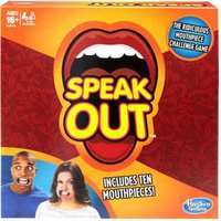 Hasbro Gaming Speak Out Game,Mouthpiece Challenge Game Includes 5 Mouthpieces Party & Fun Games Board Game