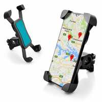 JUTEK Car Mobile Holder for Dashboard and Windshield 360 Degree Rotation, Easily Adjustable Long Neck, Car Mount Holder with Smart Technology for All Smartphones (Black)