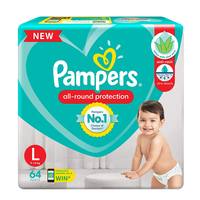 Pampers All round Protection Pants, Large size baby diapers (LG) 64 Count, Anti Rash diapers, Lotion with Aloe Vera