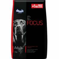 Drools Focus Adult Super Premium Dog Food, 12 kg (+1 kg Free Inside)
