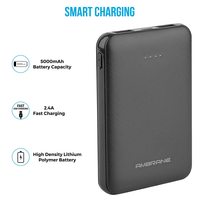 Ambrane 5000mAh Li-Polymer Powerbank with Fast Charging & Compact Size (PP-501, Black)