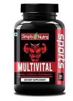 Simply Nutra Multivital MultiVitamin Sports with 60+ Nutrients - 90 Tablets (Vitamins, Minerals & Amino Acids) & Probiotics