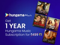 Redeem 50 Insider Points & 1 Year Hungama Music & Play Subscription @ 1rs