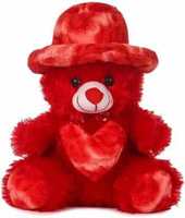 Take a look at this NKL Stuffed Cap Teddy Very Beautiful Huggable Valentine and Birthday Gifts Lovable Special Gift (red)  - 32 cm on 
