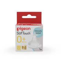 Pigeon SOFTOUCH PERISTALTIC Plus Nipple 1PCS -SS, Transparent 