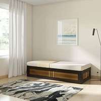 Amazon Brand - Solimo Brea Engineered Wood Day Bed with Box Storage (Walnut)