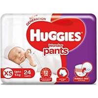 Huggies Wonder Pants Extra Small / New Born (XS / NB) Size Diaper Pants, 24 Count, With Bubble Bed Technology For Comfort

