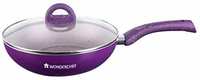 Wonderchef Granite Wok with Lid 24cm - Purple