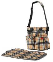 LuvLap Adore Diaper Nappy Bag with Diaper Changing Mat, Brown
