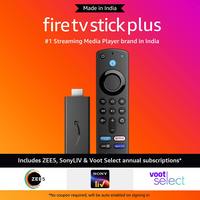 Fire TV Stick Plus (2021) includes ZEE5, SonyLIV and Voot annual subscriptions | Includes all-new Alexa Voice Remote 