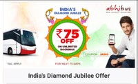 Abhibus 75 rs discount unlimited times on bus ticket