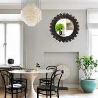 70% Coupon - Efinito Decorative Sun Wall Mirror for Bathroom Wash Basin Bedroom Drawing Room Makeup Vanity Mirror - 18 Inches