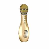  Apply 45% coupon - Handheld karaoke Microphone (Gold)