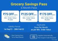 Grocery Savings Pass - 6 Months @ ₹39 Or Pay ₹1 +  38 SuperCoins 