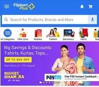 Flat Rs 50 instant cashback on Min Rs 500 order on Flipkart using Paytm [12-15 August]