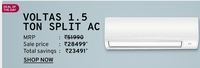 DOD - Voltas 1.5 Ton 3 Star Copper (2020 Range) 183 DZZ (R32) Split AC (White)