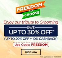 The Man Company: Freedom to Choose offer - Save Up to 30% + extra 10% Cashback