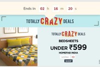 Ajio:- Total Crazy Deals bed sheets under ₹599