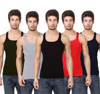 Hap Cotton Men's Gym Vest, Pack of 5,Tank Top Innerwear