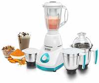 Russell Hobbs Livia750 (750 Watt) Full Copper Motor Mixer Grinder with 3 Stainless Steel Jar + 1 Juicer Jar (White)