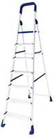 Happer Premium Foldable Aluminium Step Ladder, Clamber Pro, 7 Steps (Blue & Satin)