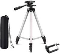 Broyk B-3110 Three Way Pan Movement Tripod, Tripod Kit  (Silver / Black, Supports Up to 3000 g)