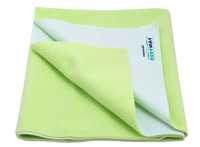 Cozymat Dry Sheet Quick Waterproof Breathable Bed Protector & Crib Sheet (Size: 140cm X 100cm) Lemon Green, Large