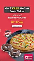 Ovenstory : Get 2 Free Molten Lava Cakes with Select Signature Pizzas (20th - 31st August) 