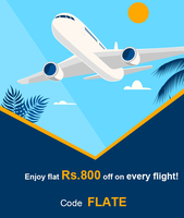 Get Flat Rs.800 Off  On Any Flights Booking 