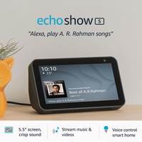 Echo Show 5 (1st Gen, 2019 release) - Smart speaker with Alexa - 5.5" screen, crisp sound and 1MP camera (Black)