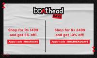 boAtHead Days  : Shop for Rs.1499 & get 5% off || Shop for Rs.2499 & get 10% off (till 28th)