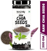 NutroVally Raw Chia Seeds for Weight Loss with Omega 3 , Zinc and Fiber, Calcium Rich Seeds (200g)
