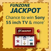 Amazon funzone jackpot chance to win sony tv and more