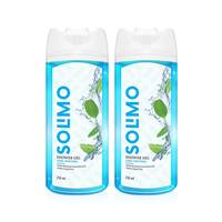 Amazon Brand - Solimo Shower Gel, Cool Menthol - 250 ml (Pack of 2)
