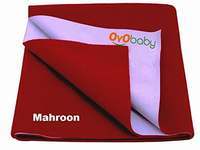 OYO Baby Waterproof Mattress Protector Sheet for Toddler, Kids and Adults, X-Large, Maroon (200 cm x 140 cm)
