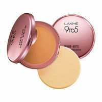 lowest - Lakmé 9 To 5 Primer + Matte Powder Foundation Compact, Silky Golden, For Long Lasting Coverage, Concelas Fine Lines And Blemishes, 9 g