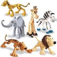 Tec Tavakkal Set of 6 Big Size Full Action Toy Figure Jungle Cartoon