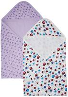 Amazon Brand - Solimo Hooded Baby Towel/ Wrapper, Pack of 2 (508.0mm L X 610.0mm W)