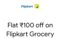 Only For Today - Get Extra Rs.100 Off on Flipkart Grocery on Cart Value Rs.1200 Or Above