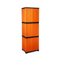 [MRP ERROR] Cello Novelty Large Plastic Cupboard with Lock(Orange and Brown)