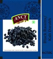 Ancy Foods Premium Dry Fruits (Black Raisin/Kali Darakh 1kg) (Pack of 4x250g) 